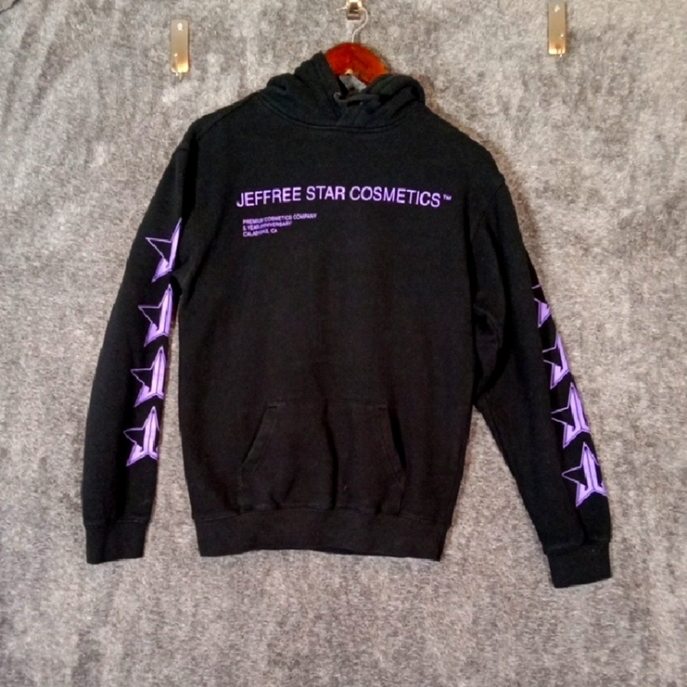 Jeffree Star Black and Purple Womens 5 Year Anniverary Hoodie Size Small